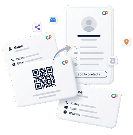 vCard QR code generator and QR contact card
