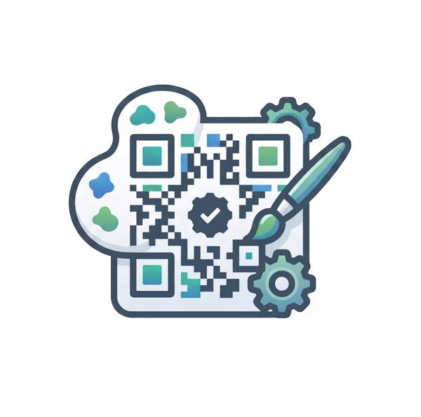 Custom QR code design with logo colors and printable layouts
